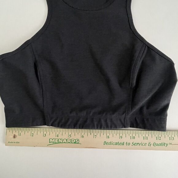 Outdoor Voices Athena Crop Racerback Top Women's Size M Charcoal Gym Athleisure - Picture 10 of 11